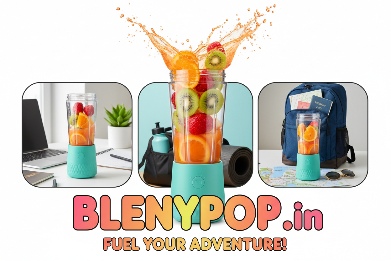 BlendyPop.in™ - Portable Blender 6 Blades - Fresh Juice in 10 Seconds